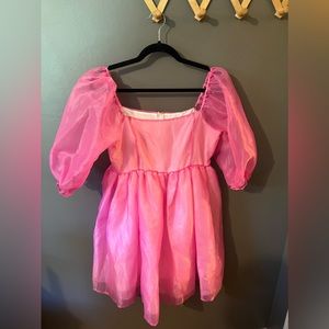 Puff Sleeve Tulle Dress